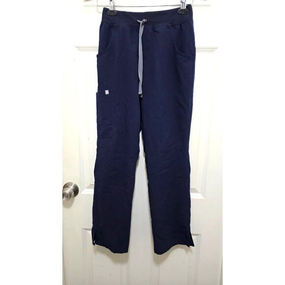 Figs Navy Blue Scrub Pants With Drawstring & Pockets Women Size XS/P - Picture 2 of 7